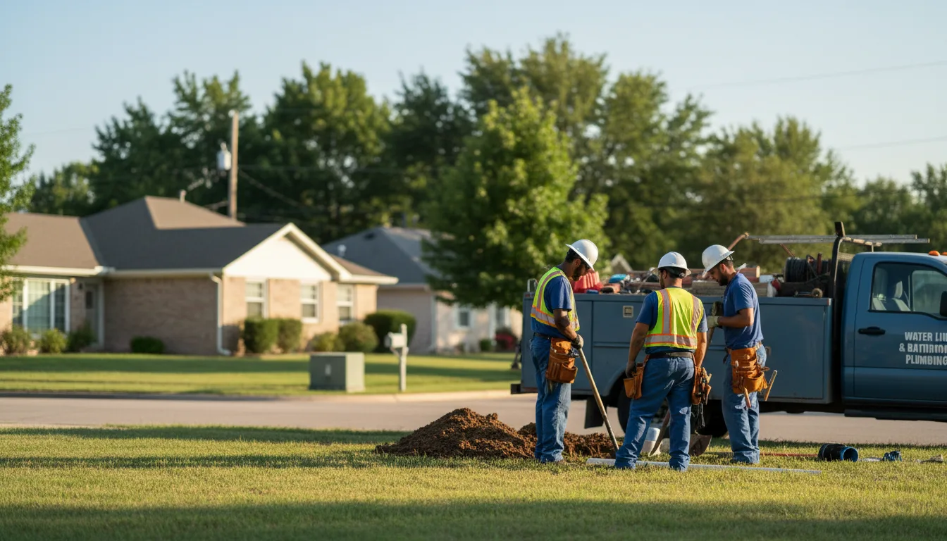 Residential water line and bathroom plumbing service in Lockhart, TX